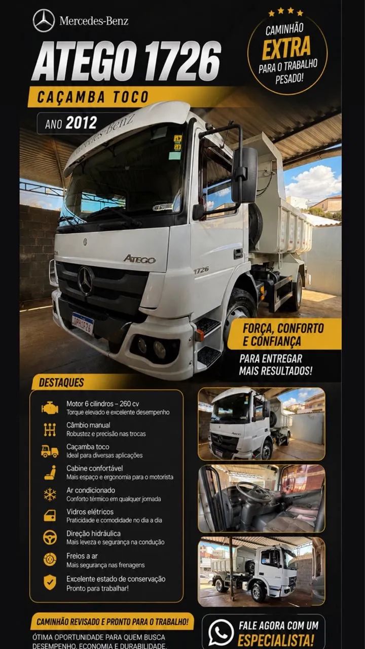 Caminhão caçamba toco