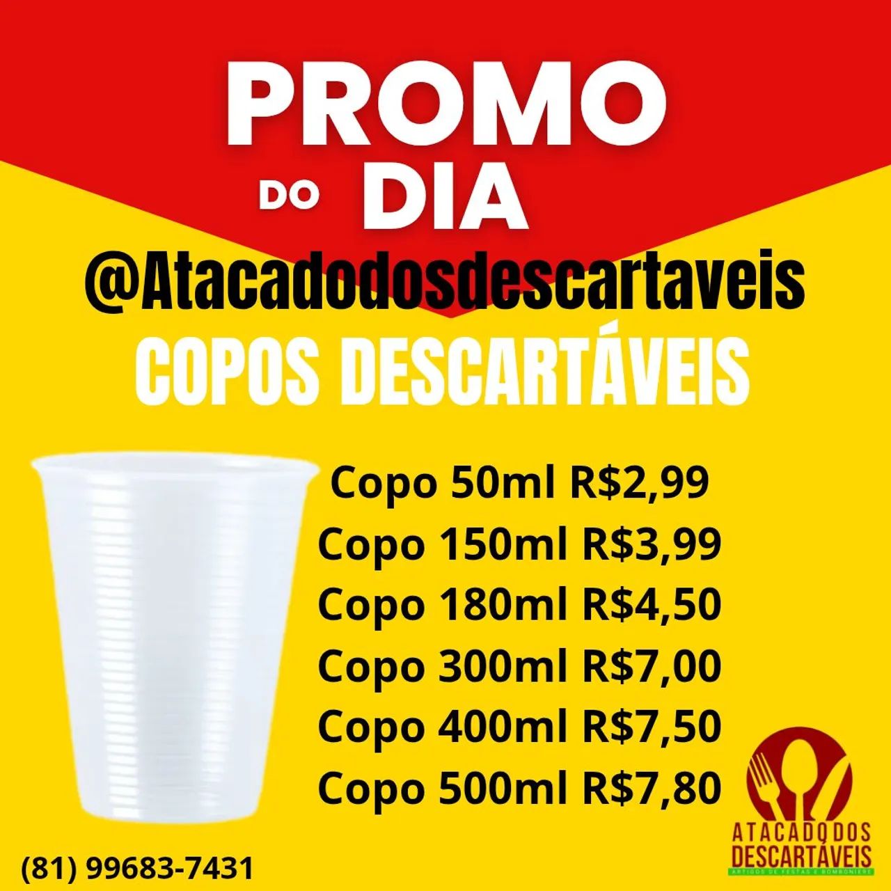 Copos descartáveis 180ml - Foto 4
