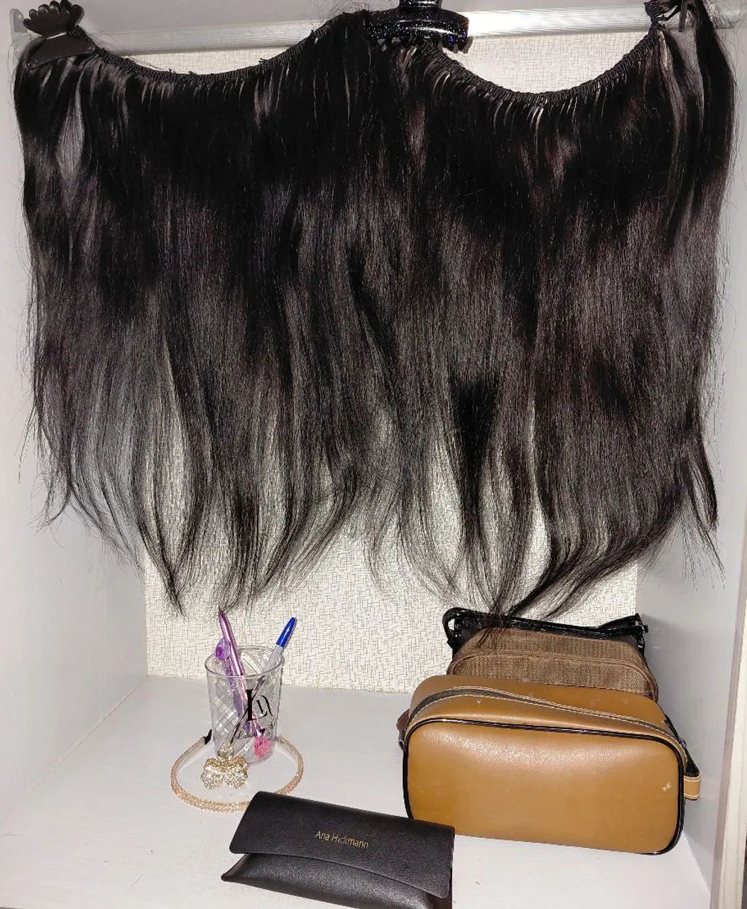 Cabelo humano indiano 2 telas feito a mão 