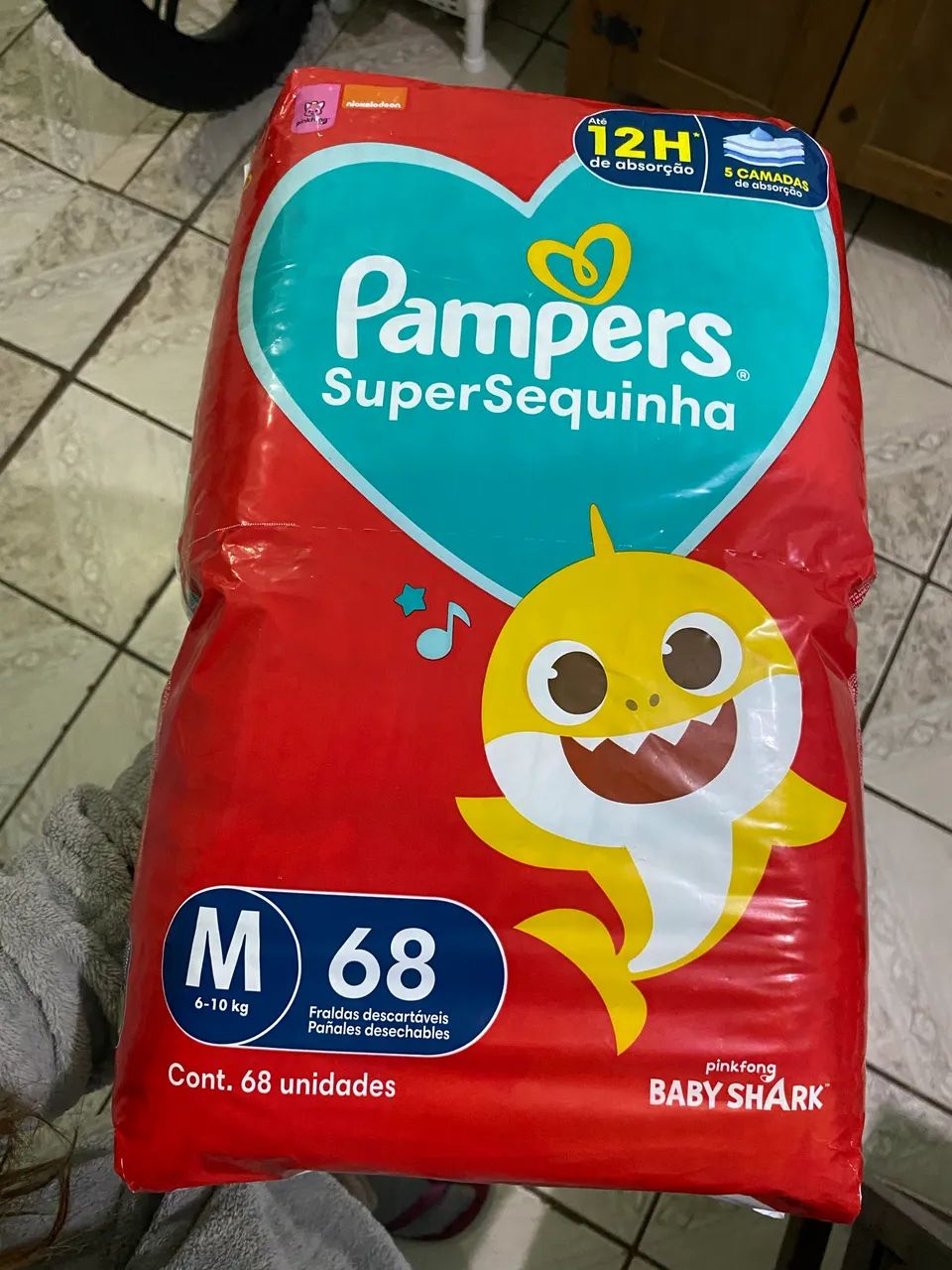 Fralda Pampers SuperSequinho M 68un