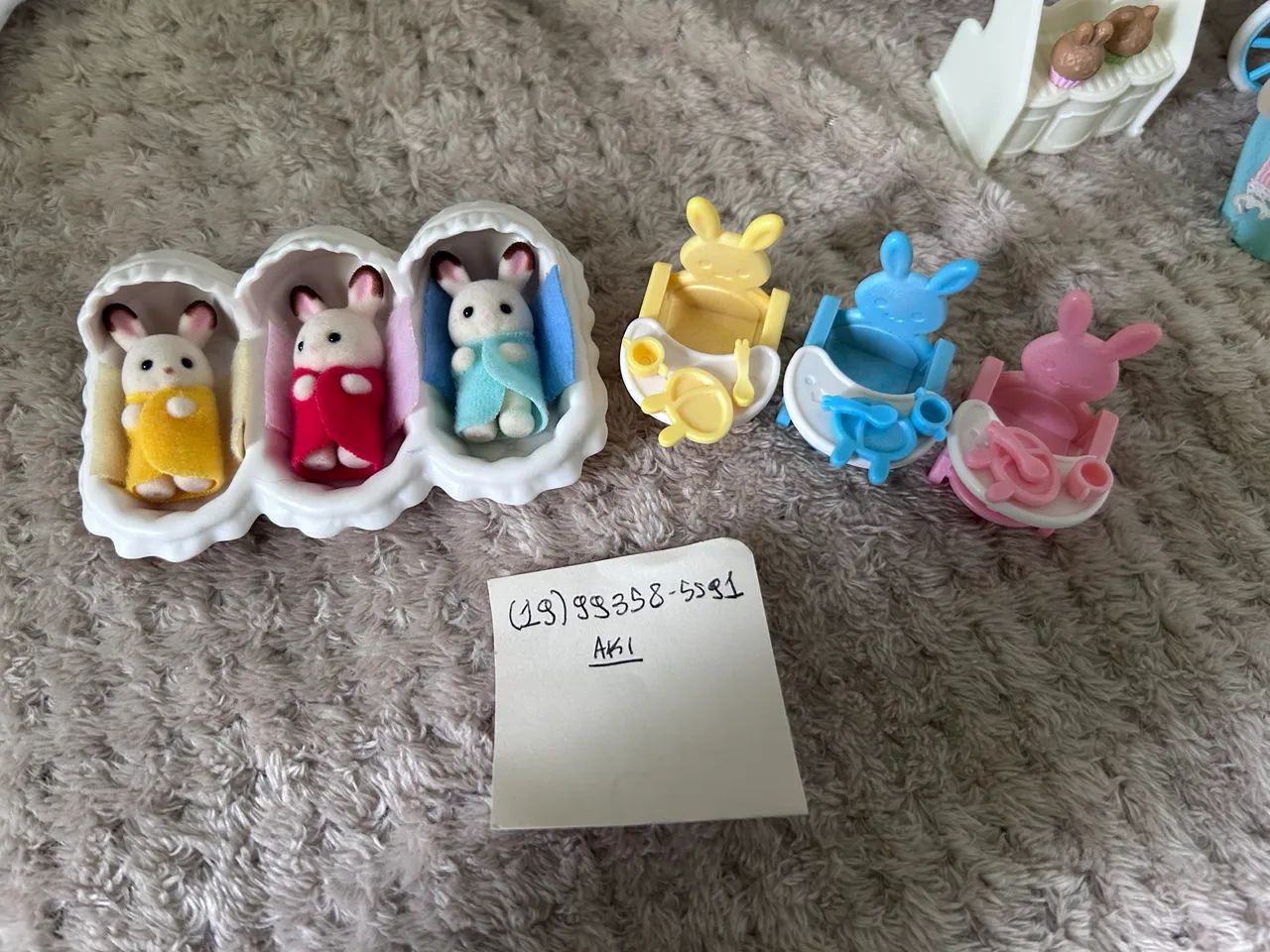 Sylvanian Families Trigêmeos Coelhos Completo