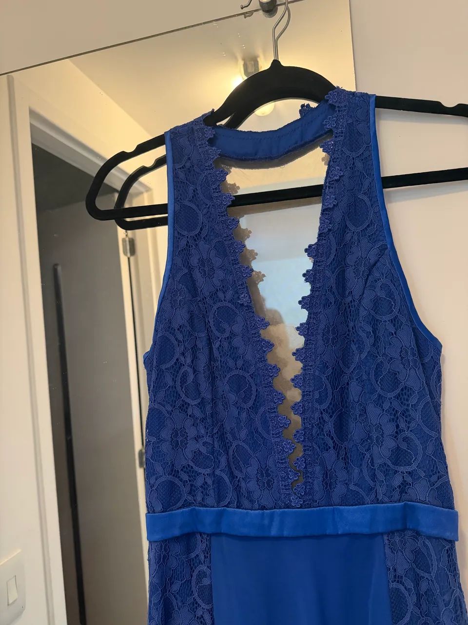 Vestido de festa azul - renda/tule 