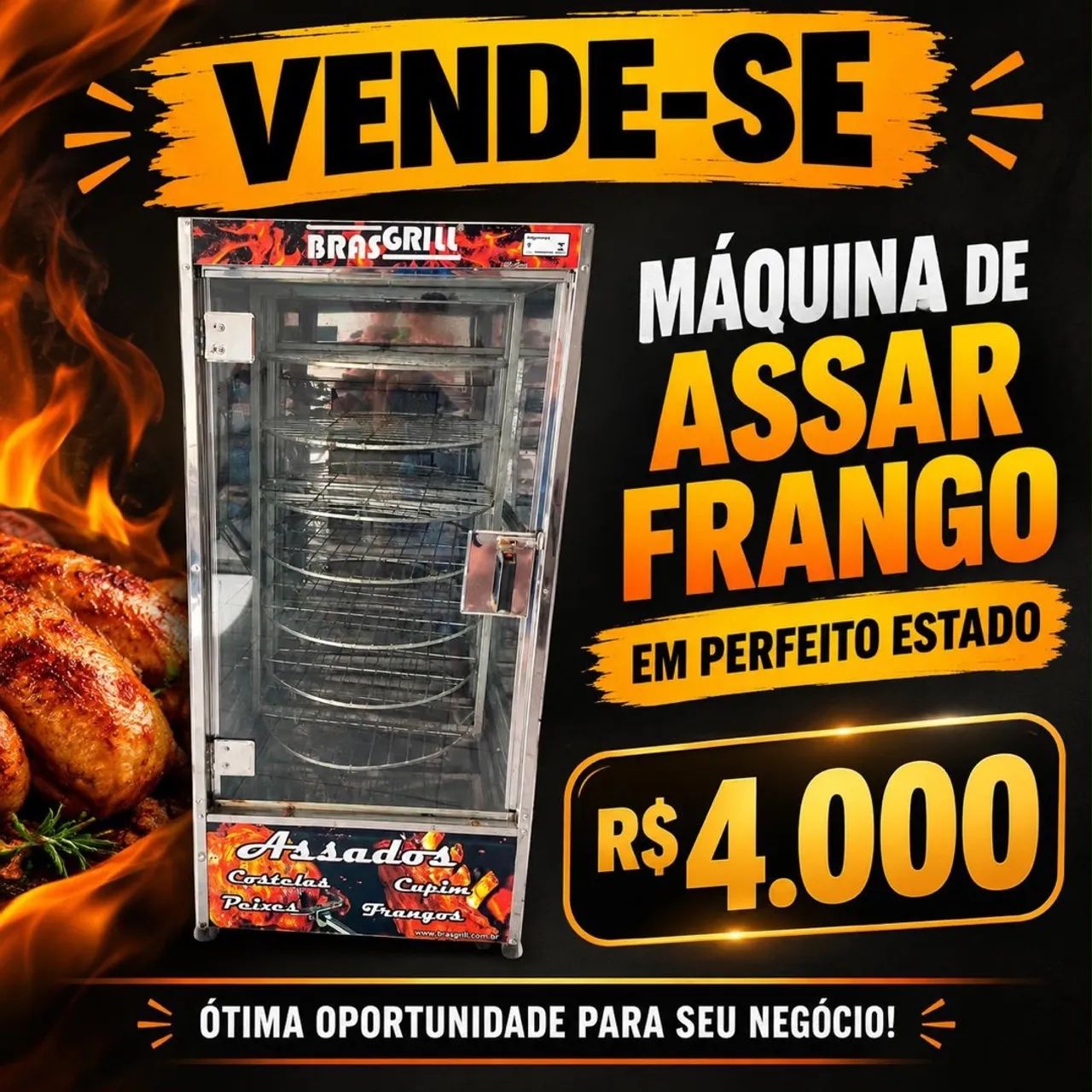 Máquina de assar frango 