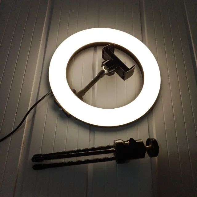 Ring light 6 polegadas iluminação de mesa tripé de mesa com suporte para celular 