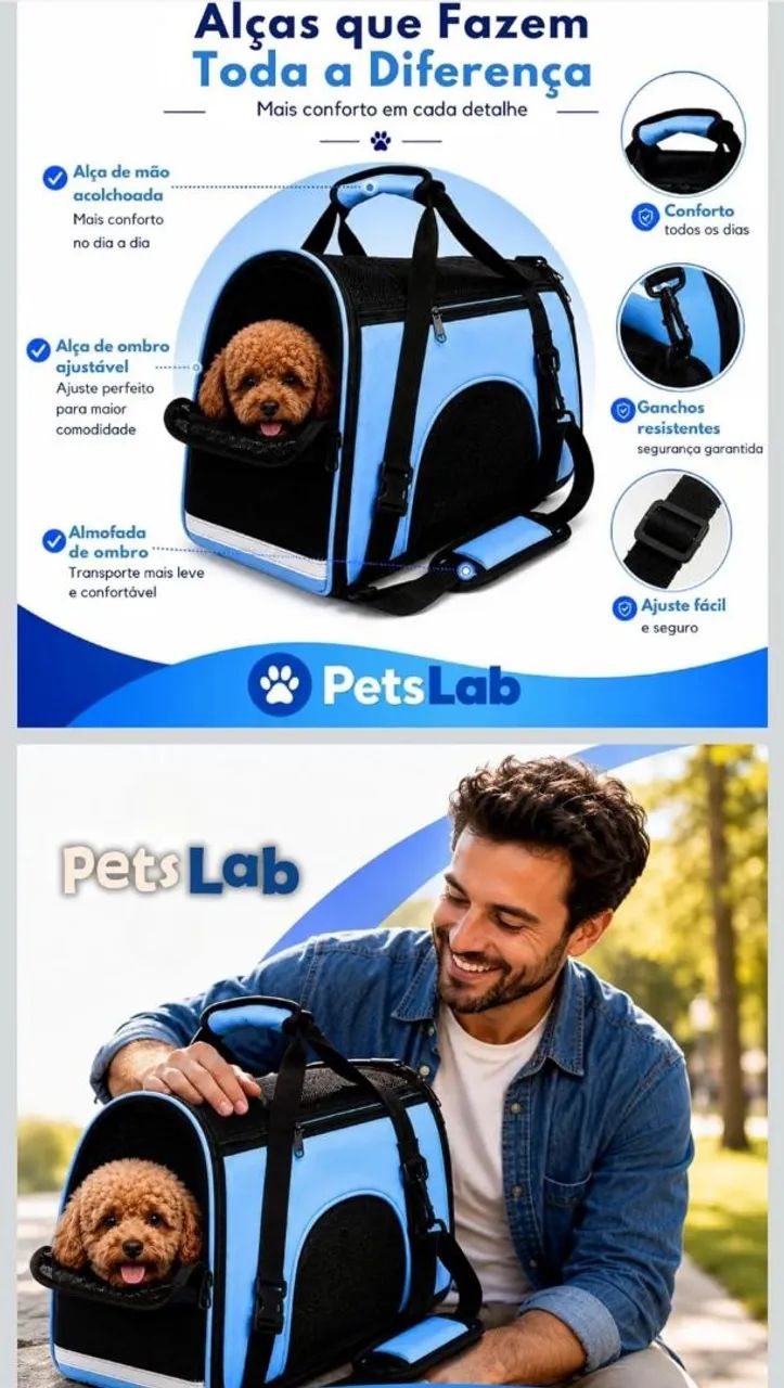 Bolsa para transportar seu Pet