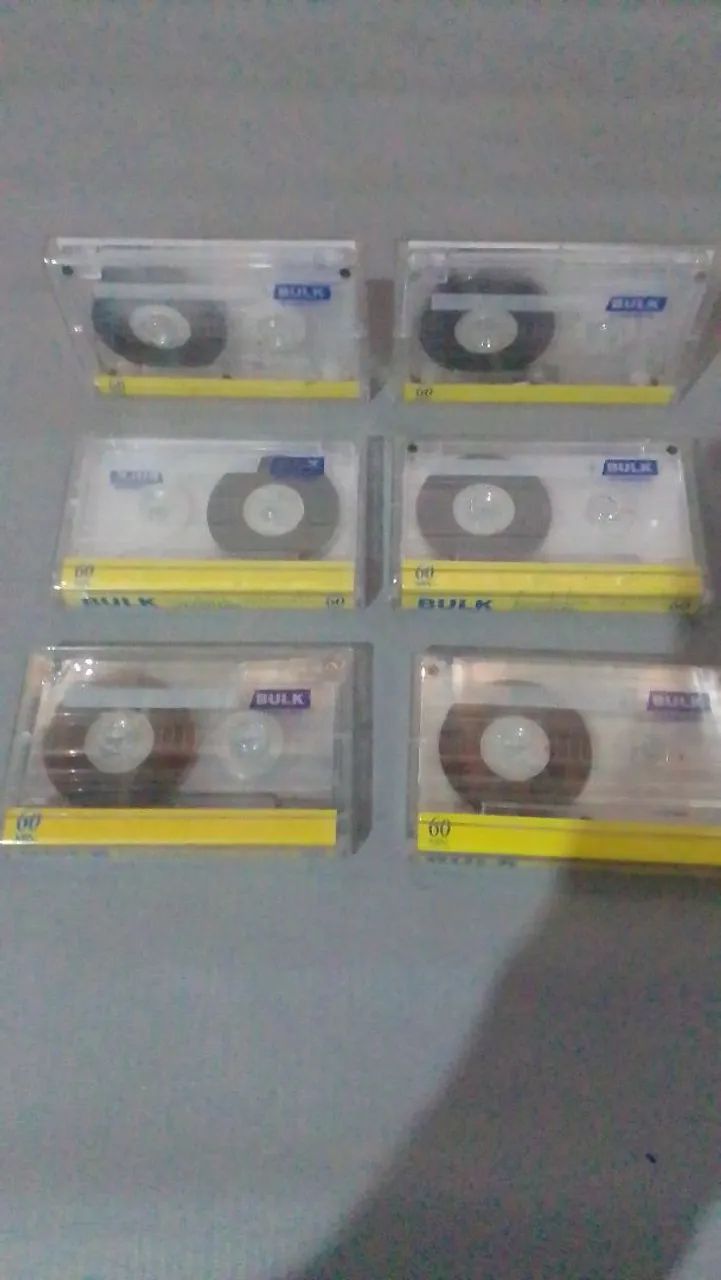 Fita cassete Bulk 5 reais cada 