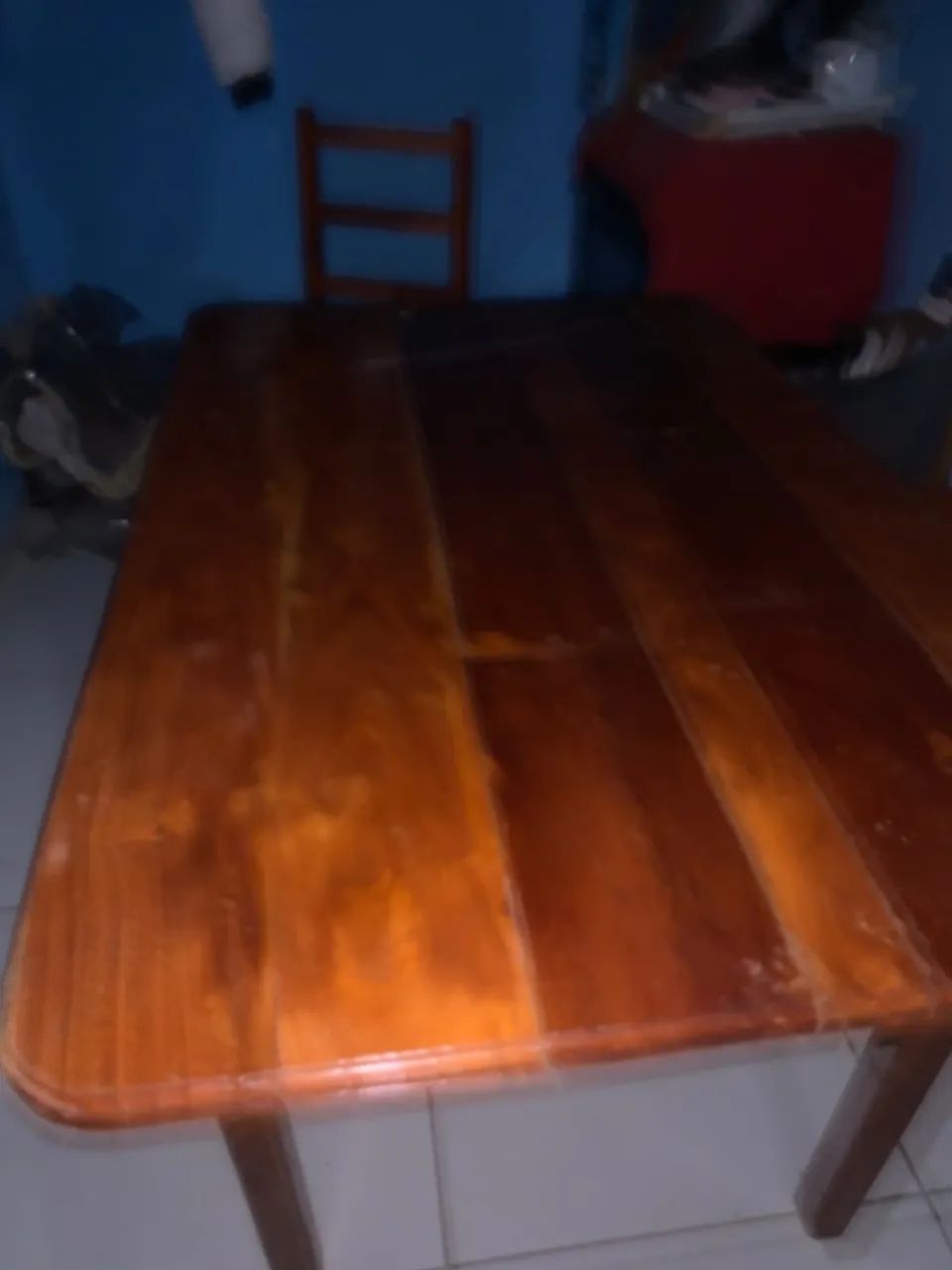 Mesa de madeira maciça de Jaca com 6 cadeiras - Foto 3