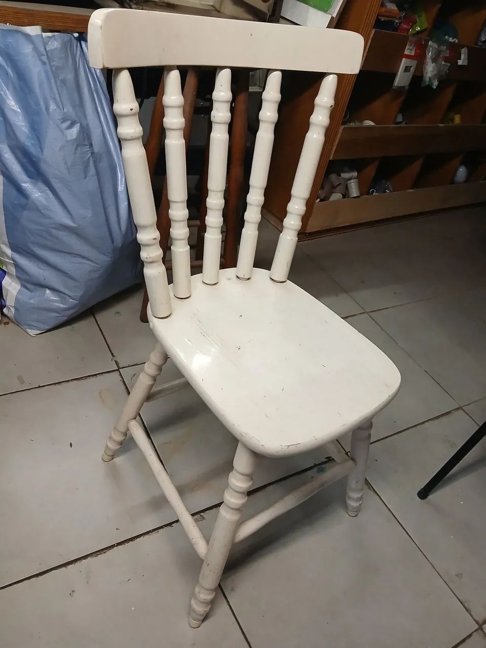 Kit Cadeira Madeira Maciça Eucalipto 2unidades Br Pt Cor Branco - Foto 2