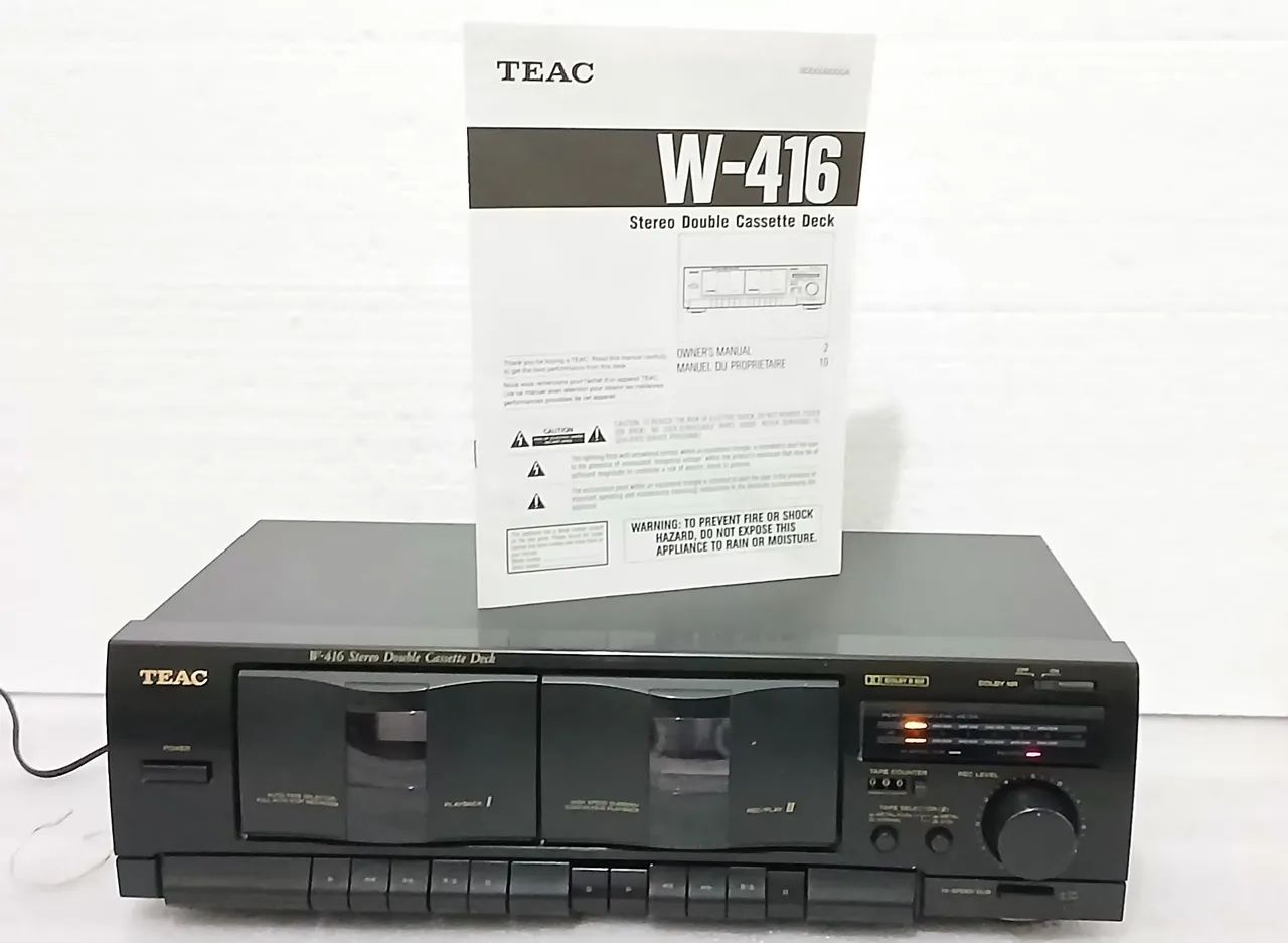Tape Deck Teac Duplo W-416 Impecável 