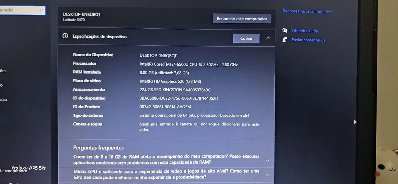 Notebook Dell Latitude 3470 I7  - Foto 2