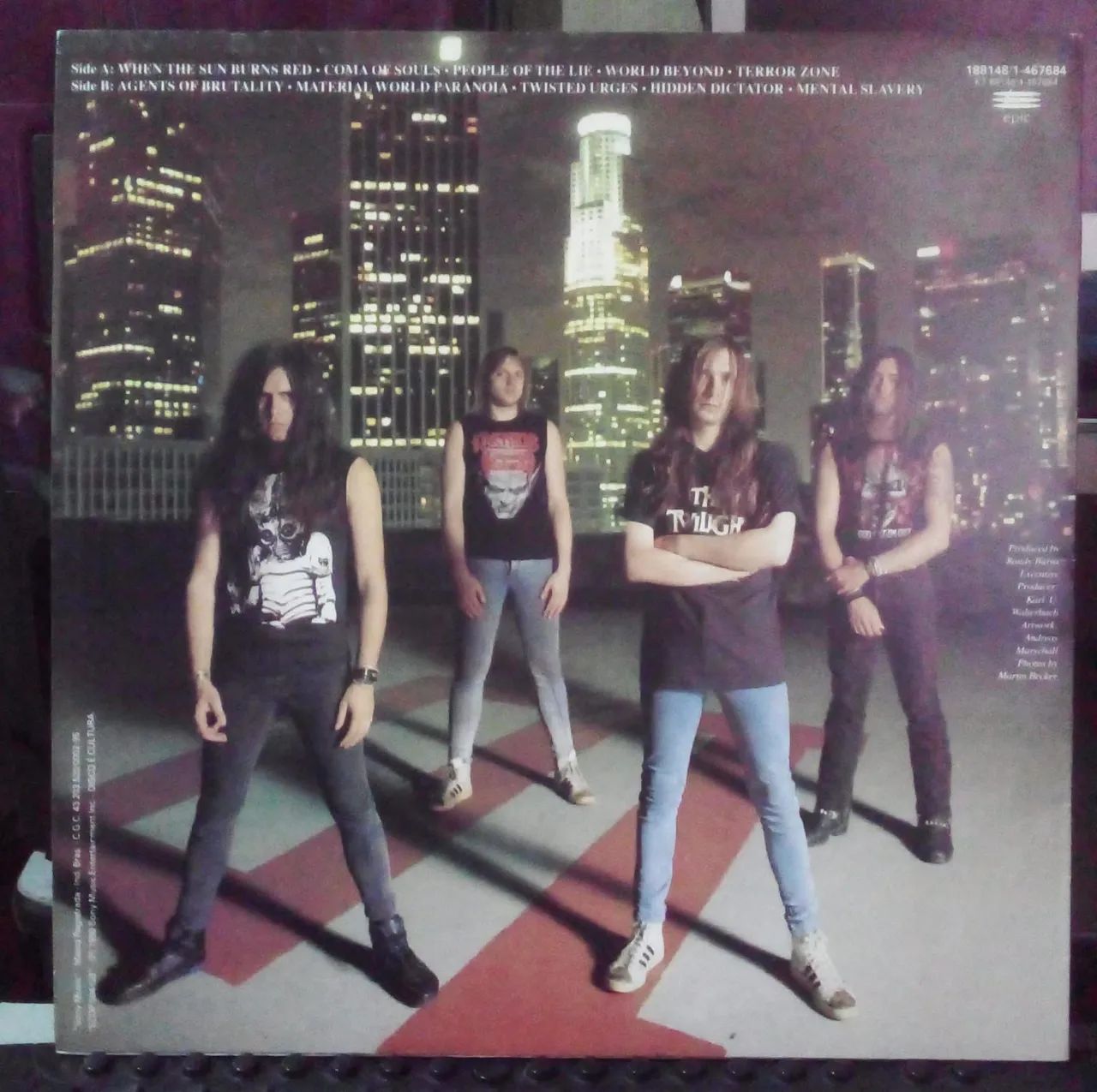 ミュージシャン TANKARD vintge tourshirt kreator sodom Kreator - Coma of Souls LP 1991 original de época Epic Music Sodom