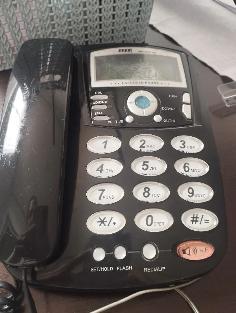 Aparelho Antigo de telefone com Identificador de chamada 