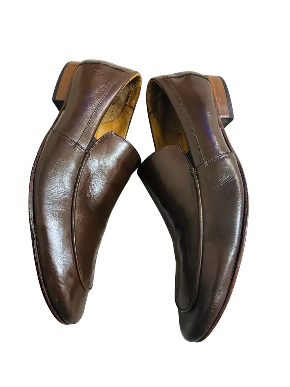 sapato loafers  Loretto Scarpa em couro marrom. - Foto 3