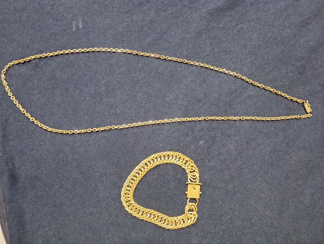 Kit cordão e pulseira moeda antiga  - Foto 4