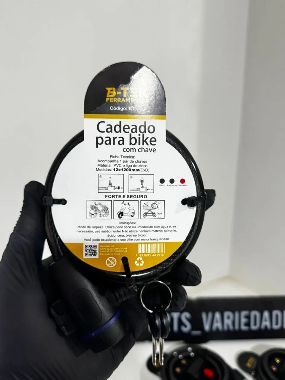 Cadeado antifurto para moto e bicicleta  - Foto 3