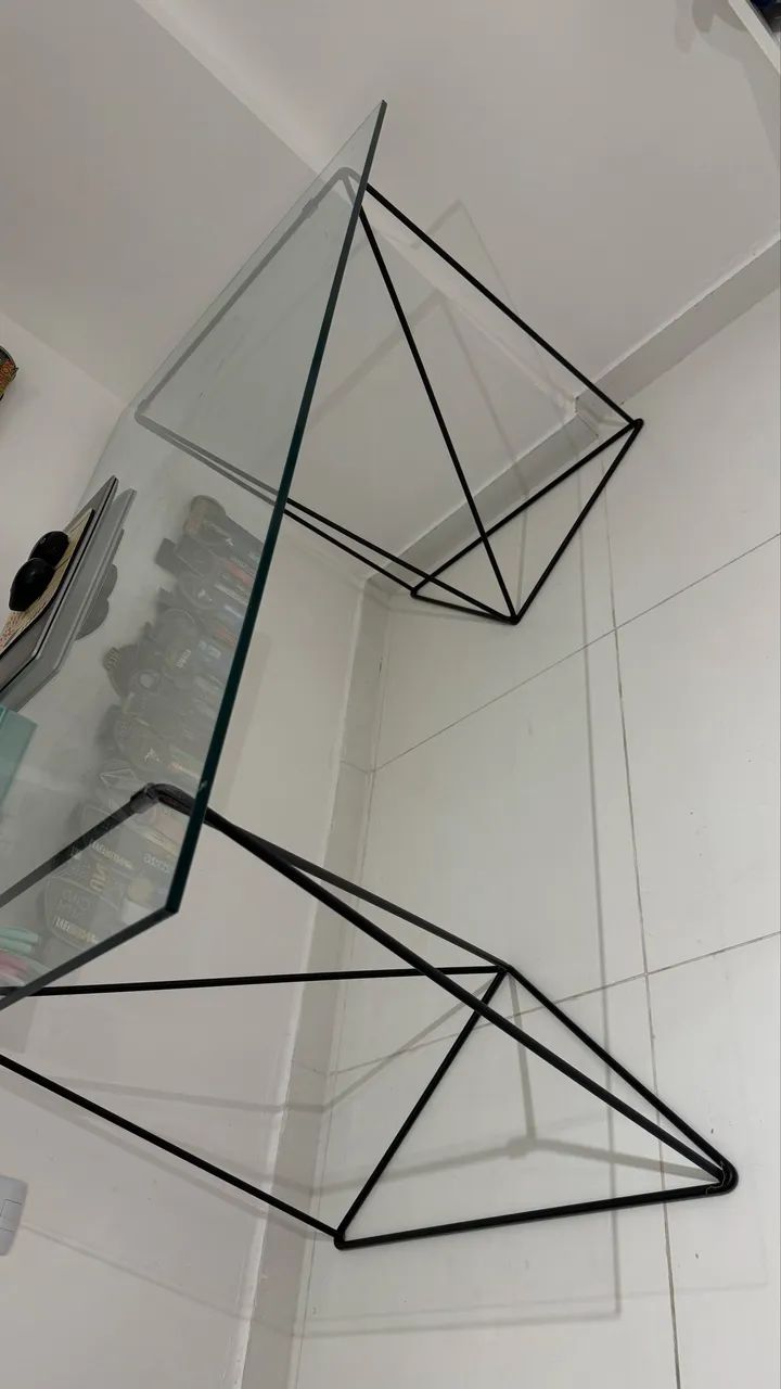 Mesa de Vidro Escritório Tok Stok  - Foto 4