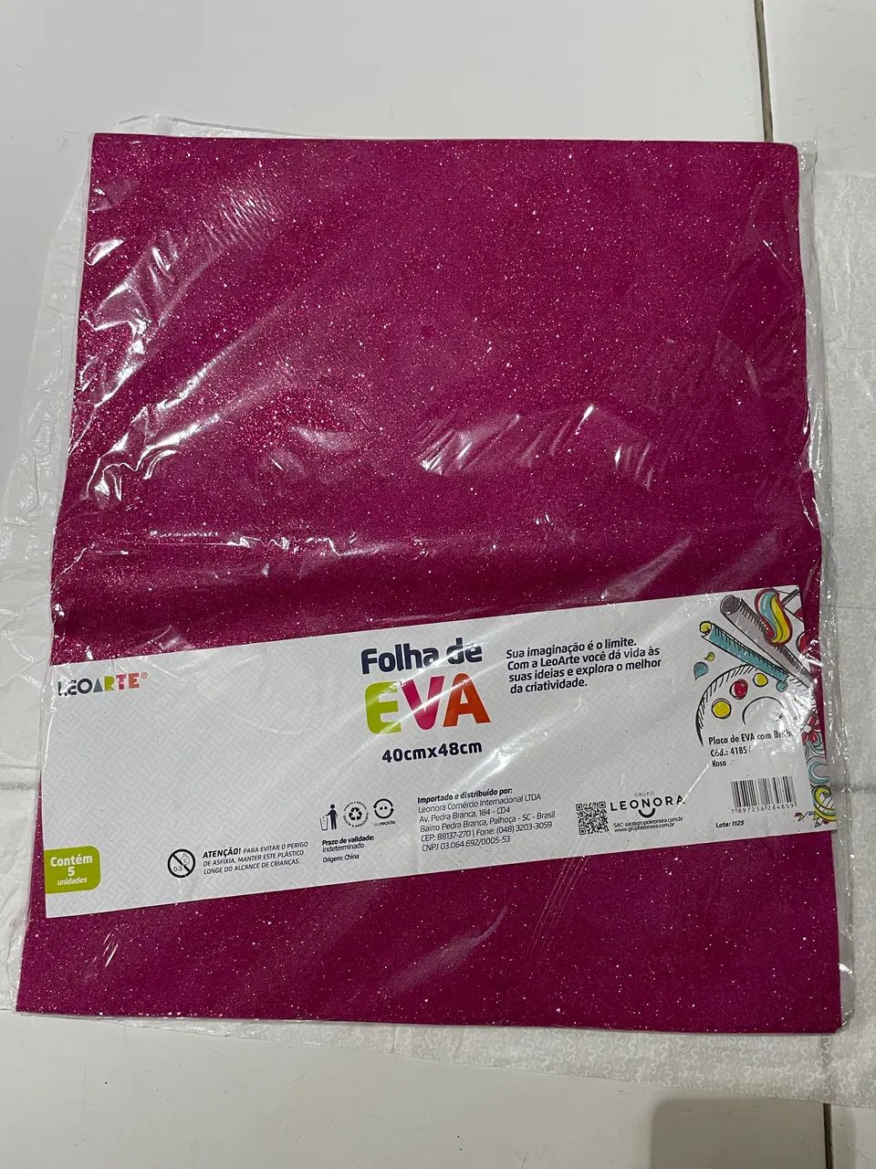 Folhas De Eva Com Glitter 40x48 - 4 Folhas