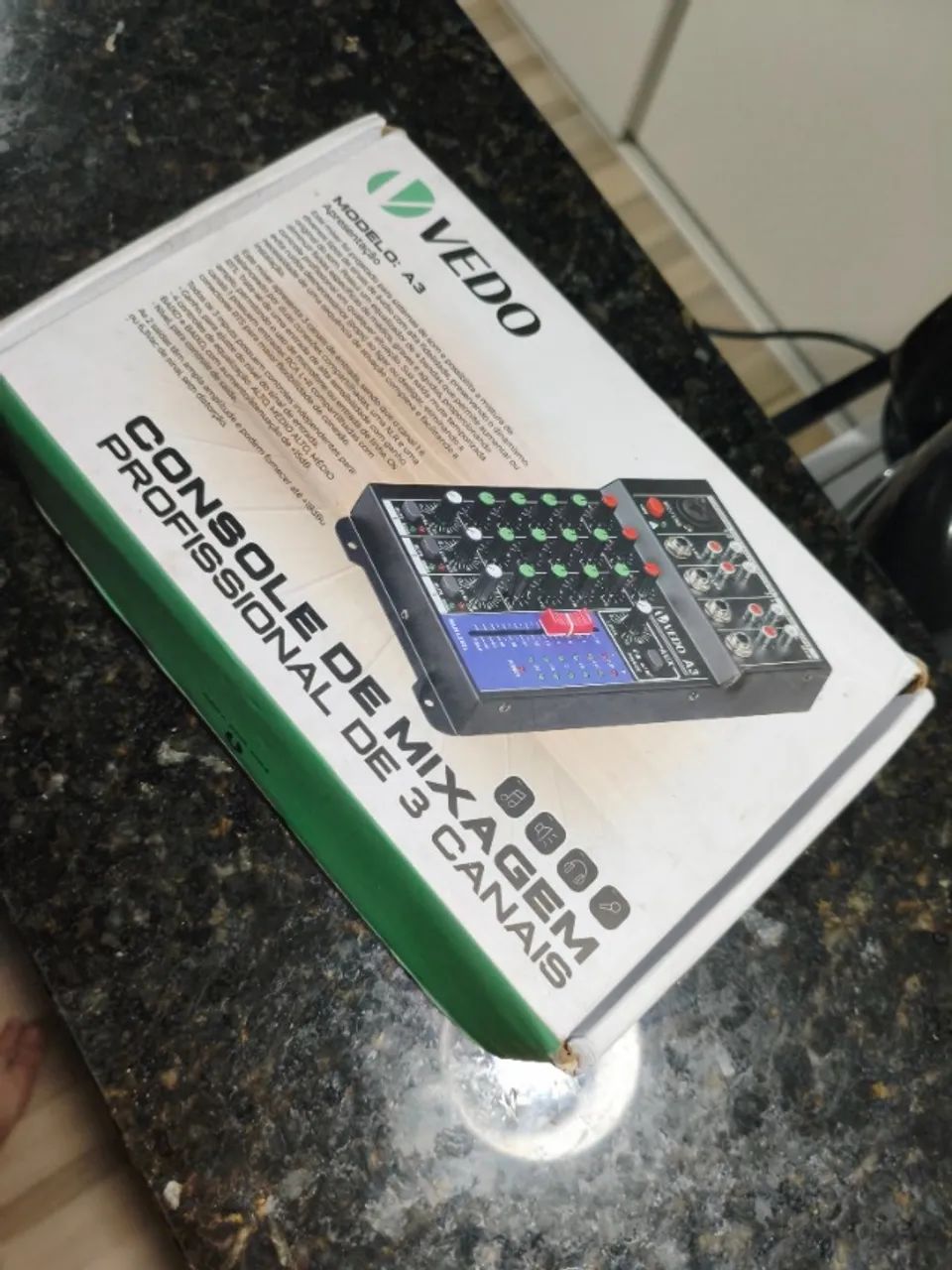 Mesa de Som Vedo A3 Mixer de Áudio para Microfone e Instrumentos