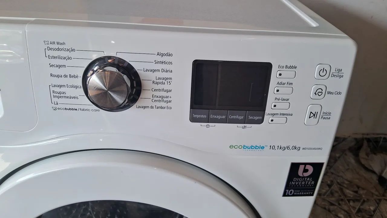 Vendo lava e seca samsung eco bubbe 10kg 110 v - Foto 4