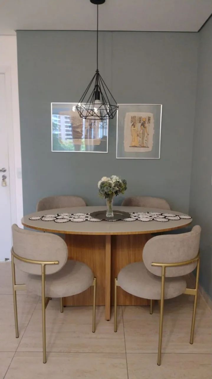 Mesa de Jantar Oval Luxo com Vidro Laqueado  - Foto 5