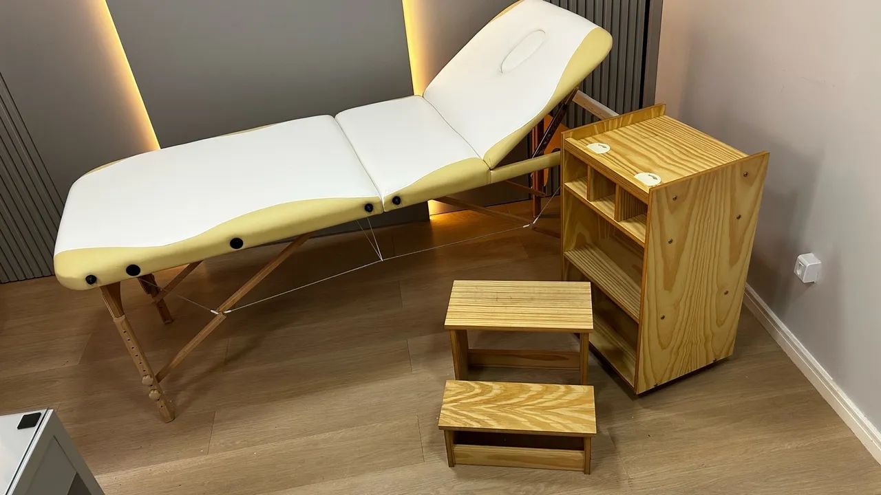 Maca Audrey conjunto completo com gabinete, mocho e escada - Foto 2