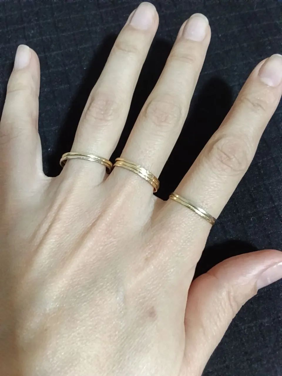 Anel 7 elos ouro 18 k - Foto 4