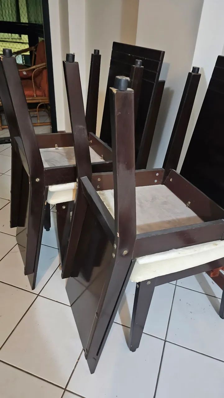 JOGO DE MESA E CADEIRA 8 LUGARES - Foto 4