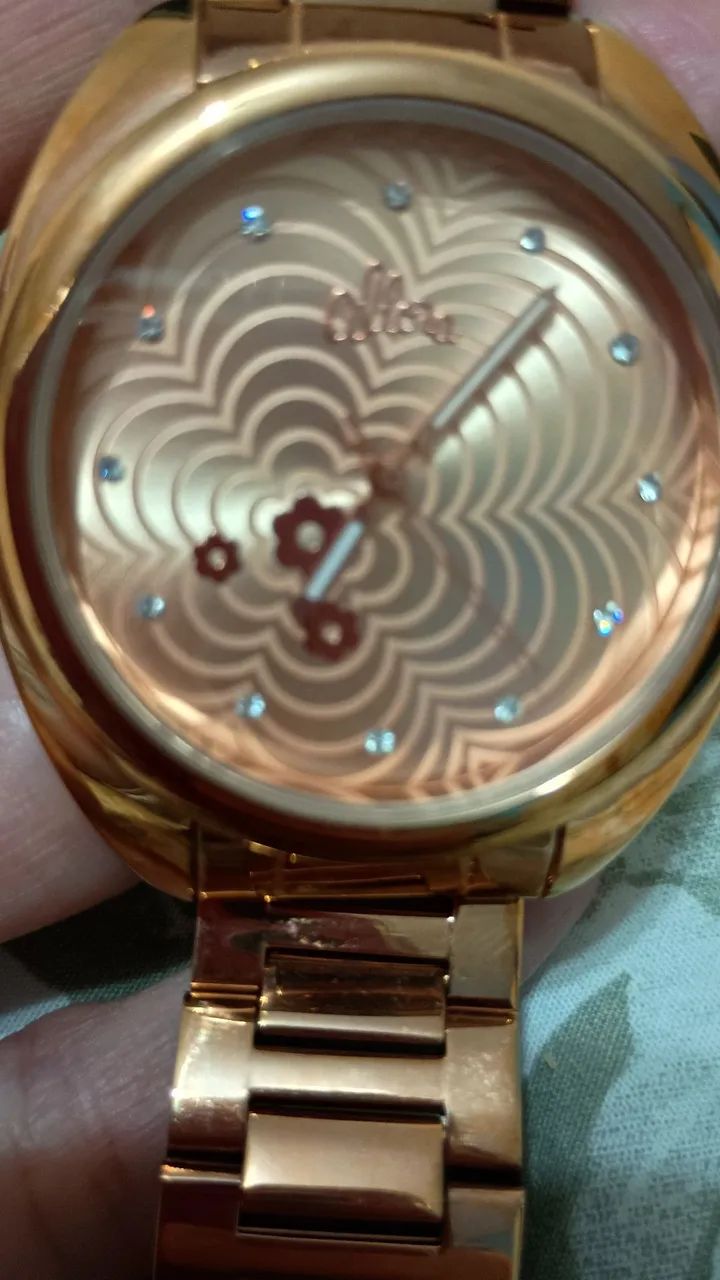 Relógio Allora dourado  - Foto 4
