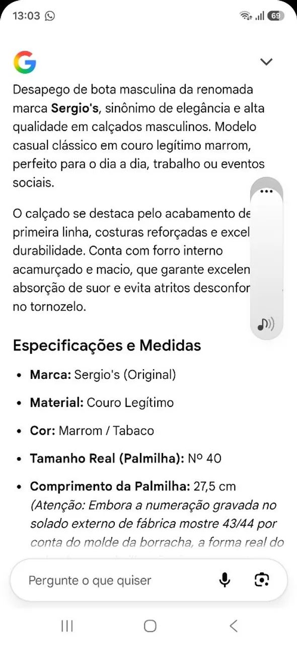 Linda bota de couro legítimo da SERGIO'S n40 - Foto 5
