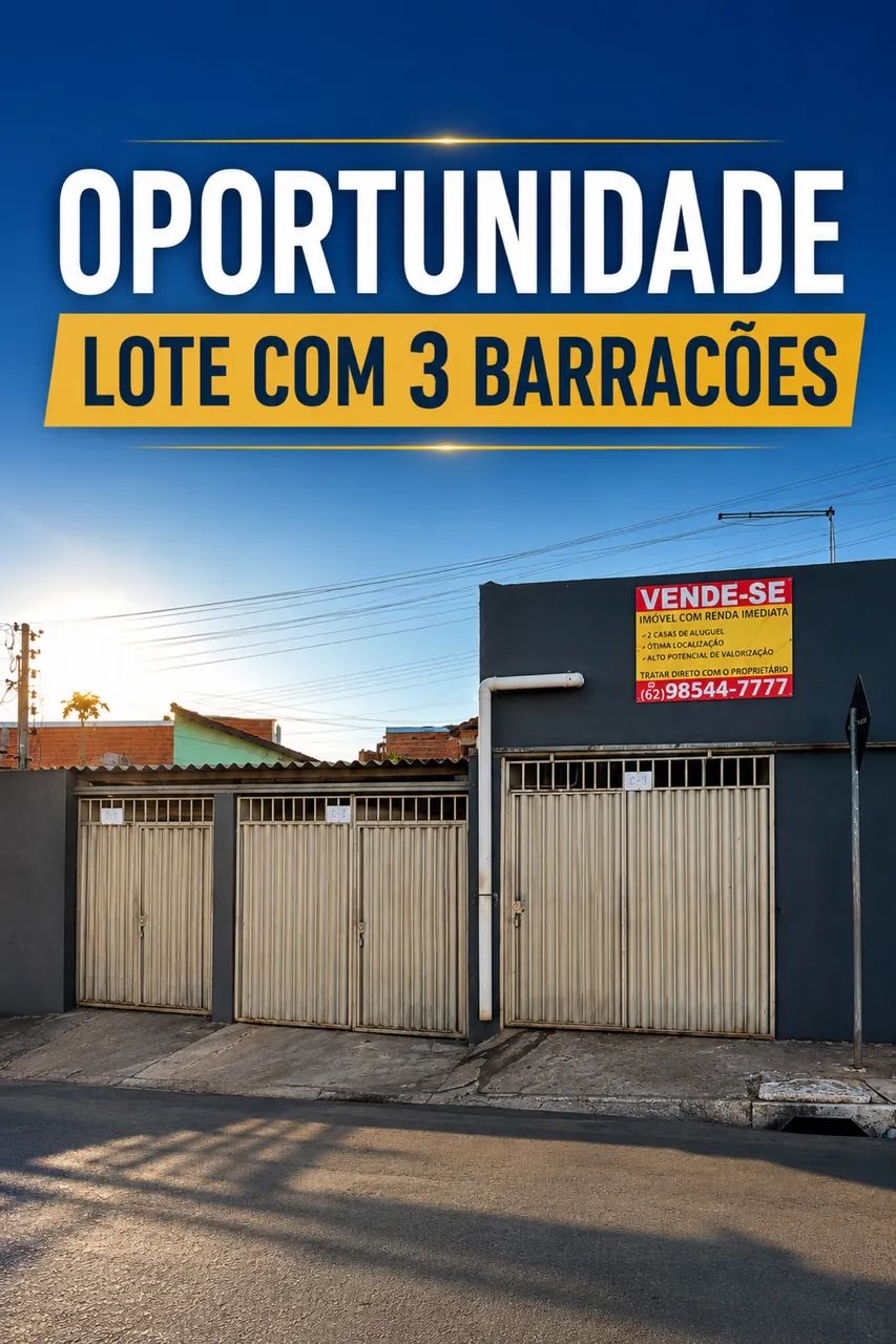 Lote com 3 barracões à venda | Renda Imediata 