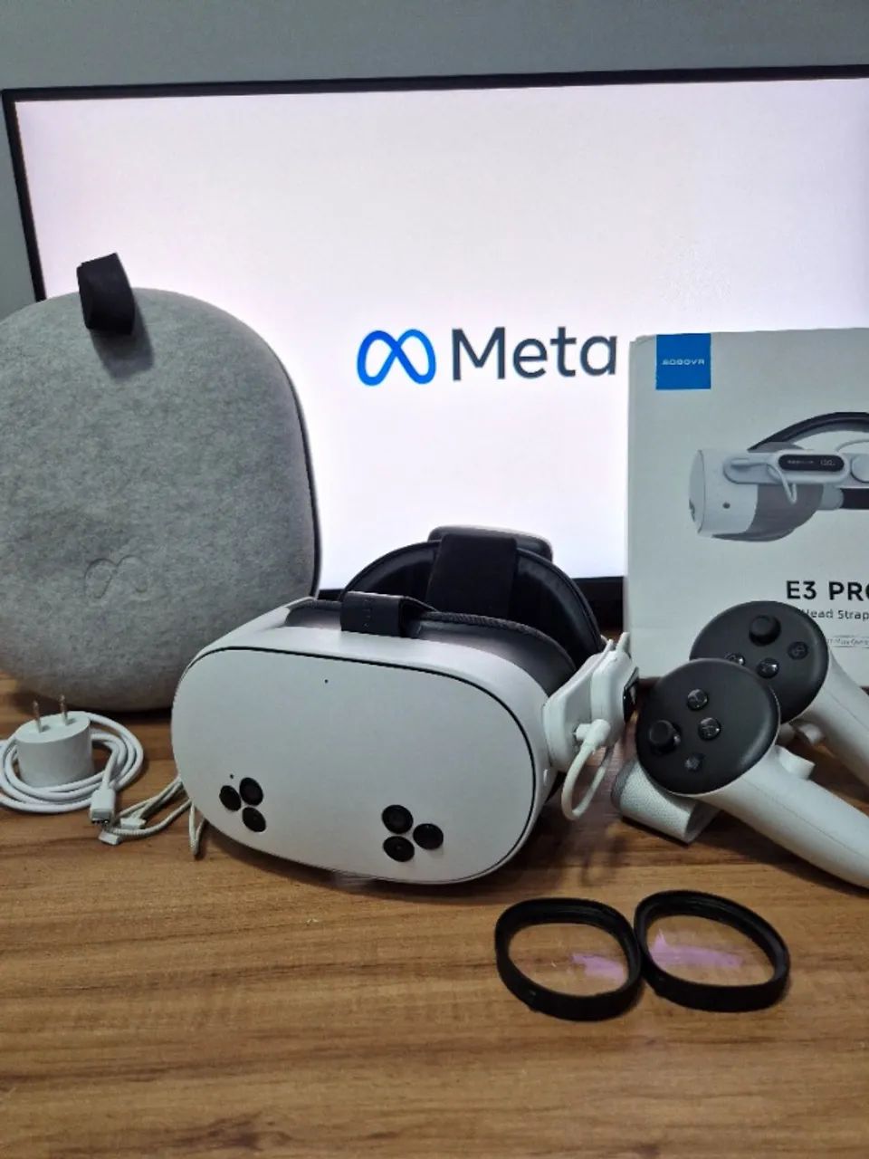 Meta quest 3s 256G6, BOBOVR E3 PRO, cabo link 5m, COMPLETO