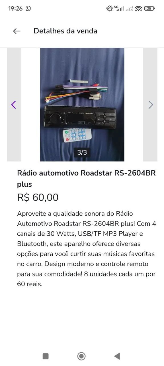 Rádio automotivo Roadstar  - Foto 4