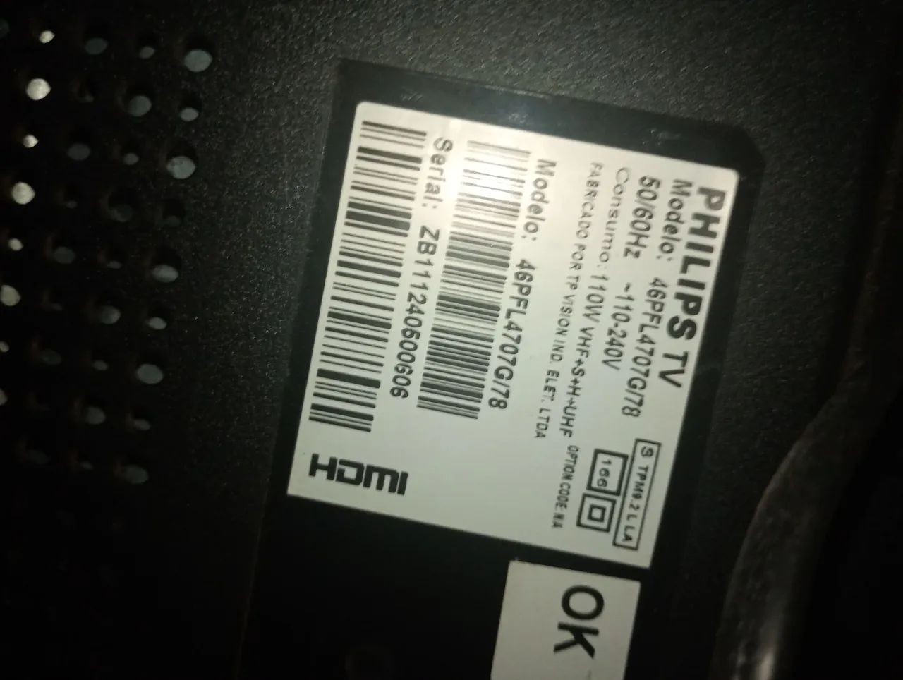 TV Philips 46" LED 46PFL4707G/78 - Para retirada de peças  - Foto 3