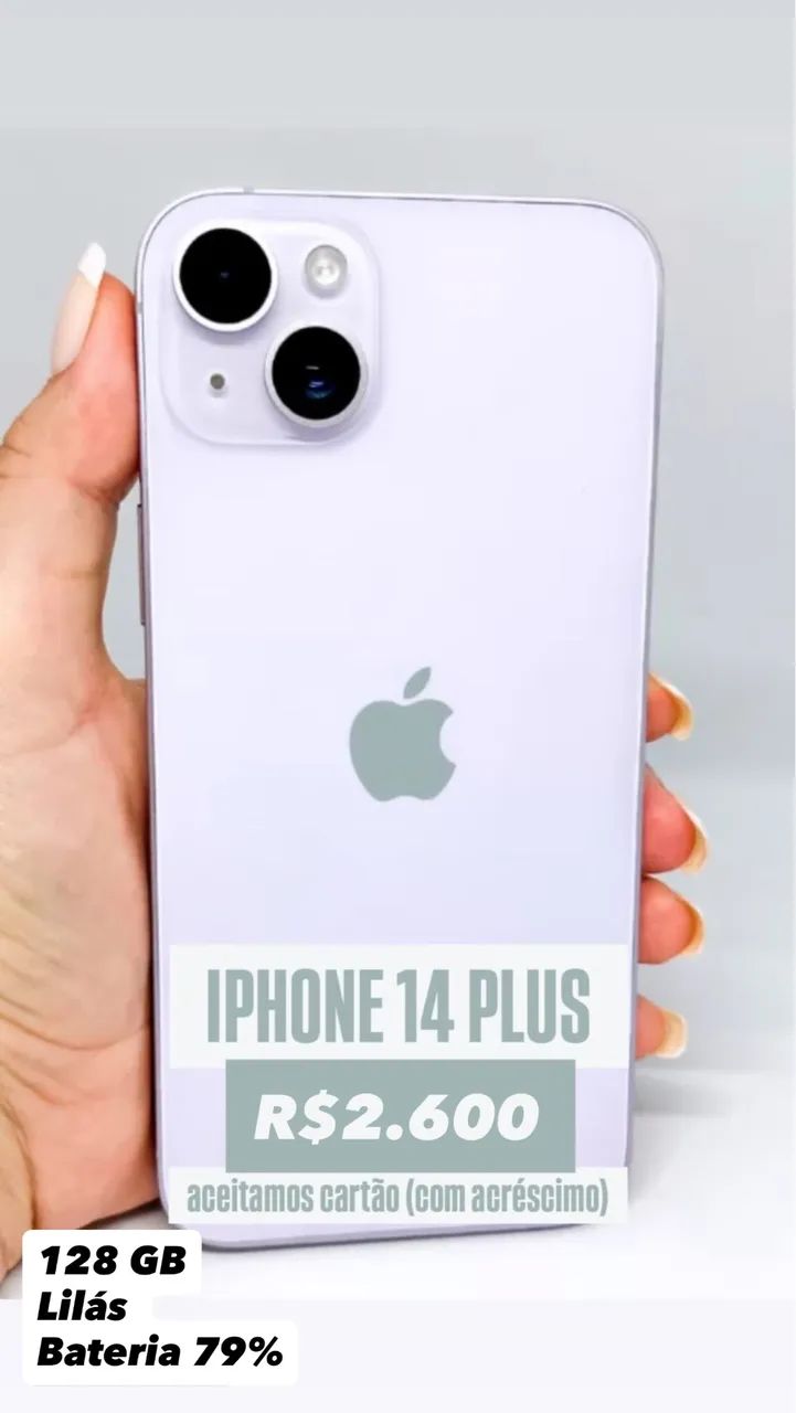 iPhone 14 Plus lilás 