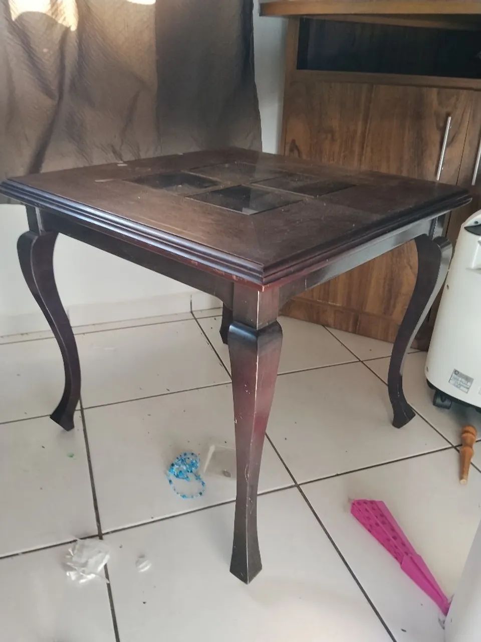 Mesa canto/lateral madeira R$ 100 - Foto 2