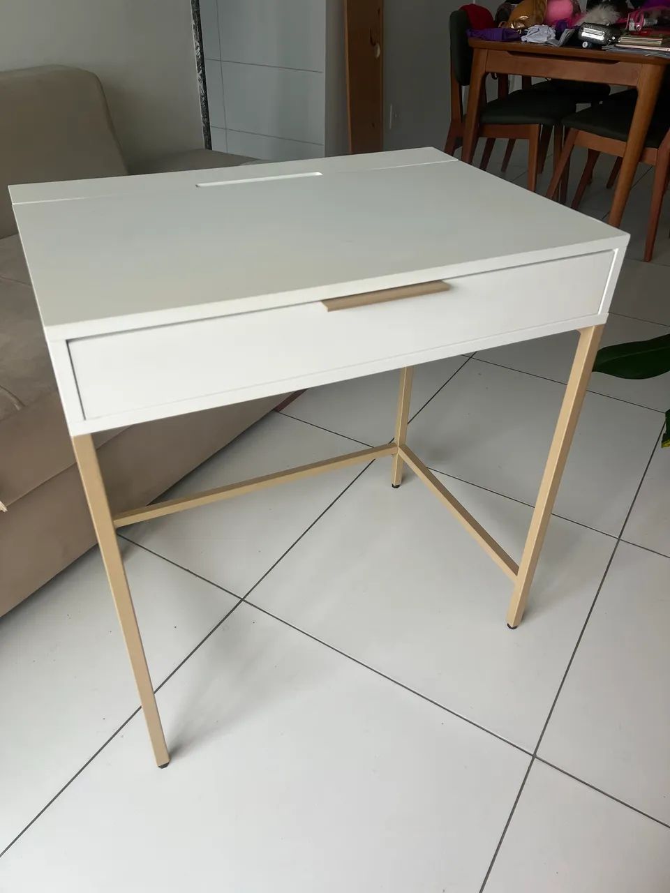 Escrivaninha com Gaveta 70 cm x 48 cm - cor Branca