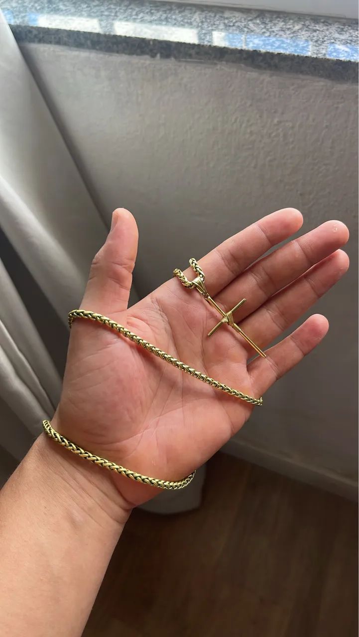 Corrente Peruana banhada e envernizada  - Foto 3