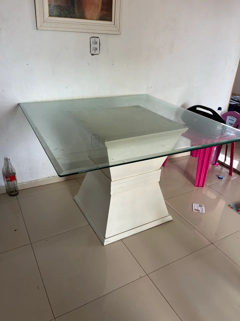 Mesa com tampo de vidro - Foto 2