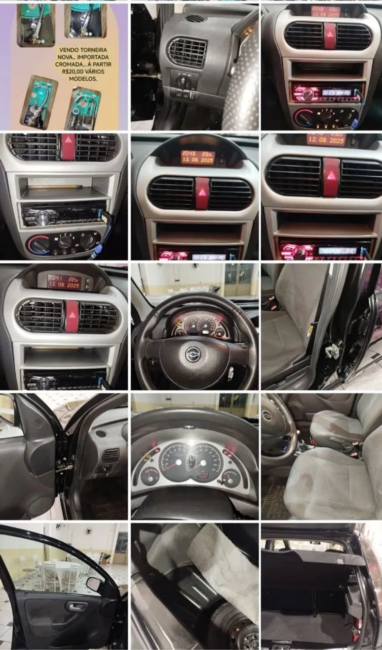 VENDO CORSA HATCH PREMIUM 1.4 COMPLETO COM RODA DE LIGA LEVE , PNEUS ÓTIMO DOCUMENTAÇÃO - Foto 6