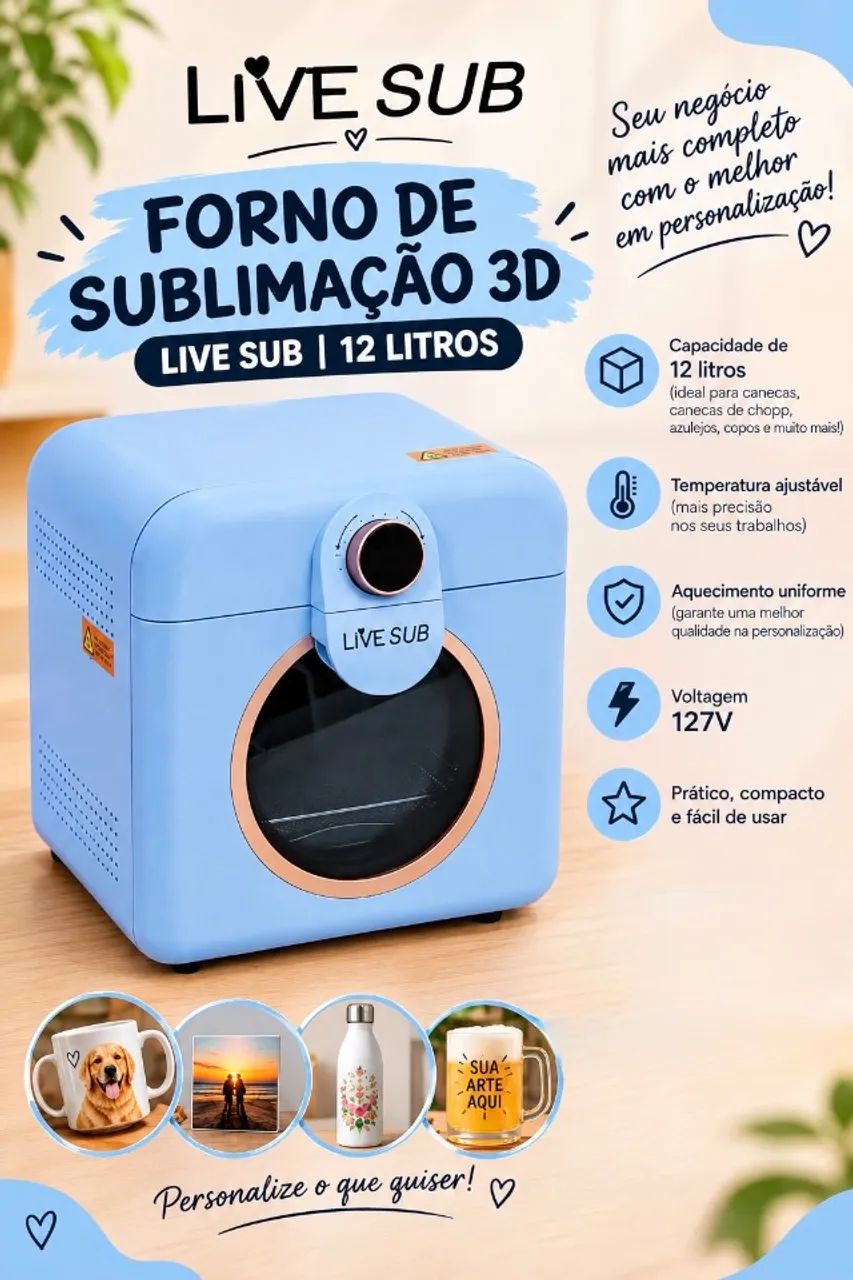 Forno de Sublimação Live Sub
