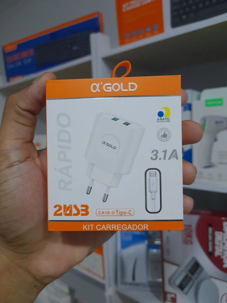 Carregador USB Tipo C a'gold
