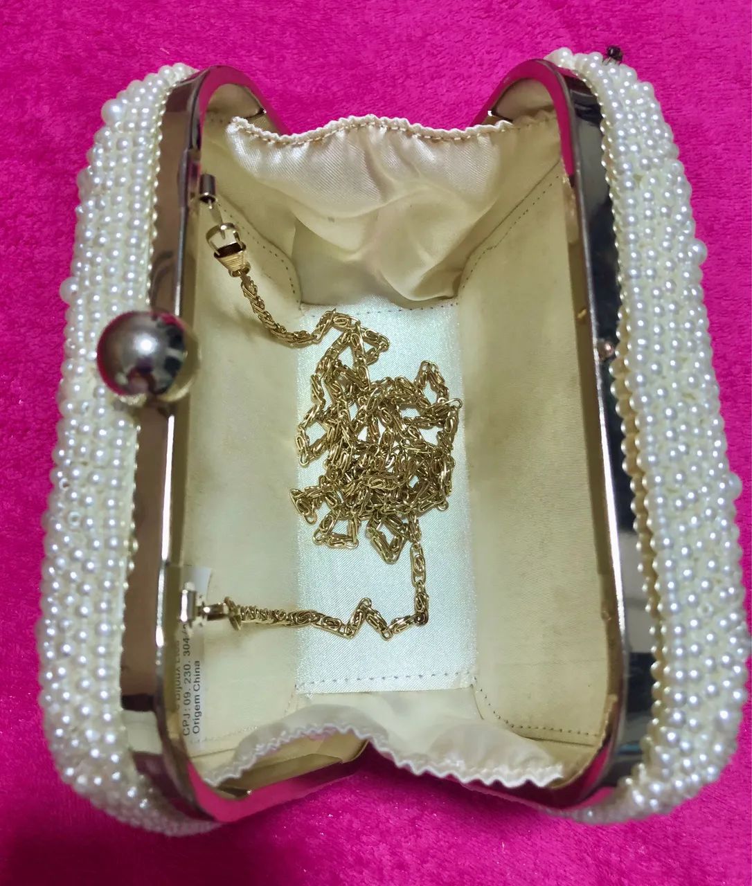 Bolsa de alcinha de festa (clutch em pérolas) - Foto 4
