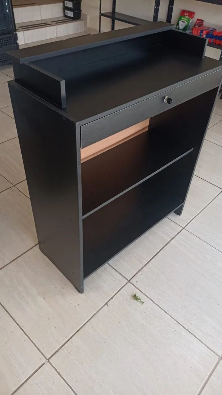 Balcão de atendimento preto (mdf) - Foto 3