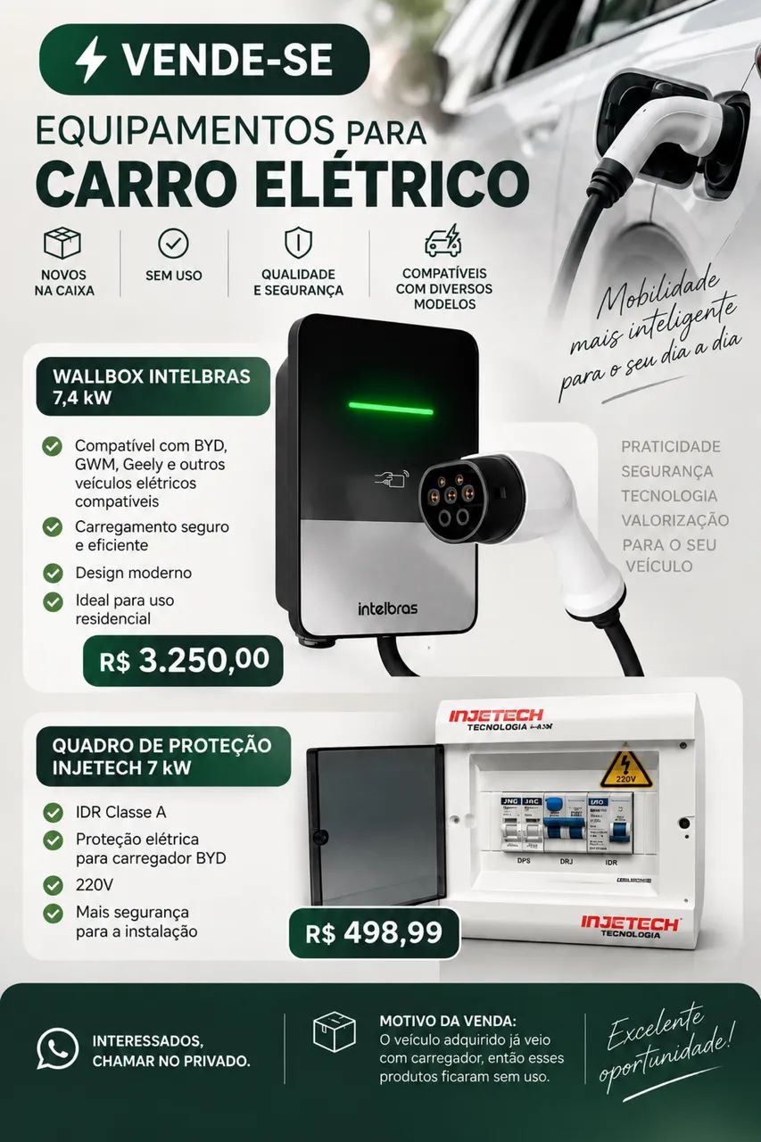 Carregador de carro elétrico intelbras 