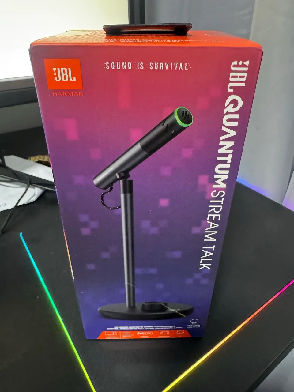 JBL, Microfone Com Fio, Quantum Stream Talk, Com Luz LED - Preto - Foto 2
