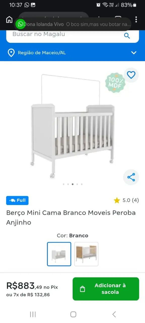 BERÇO AMERICANO 2 EM 1 vira cama *colchao incluso  - Foto 5