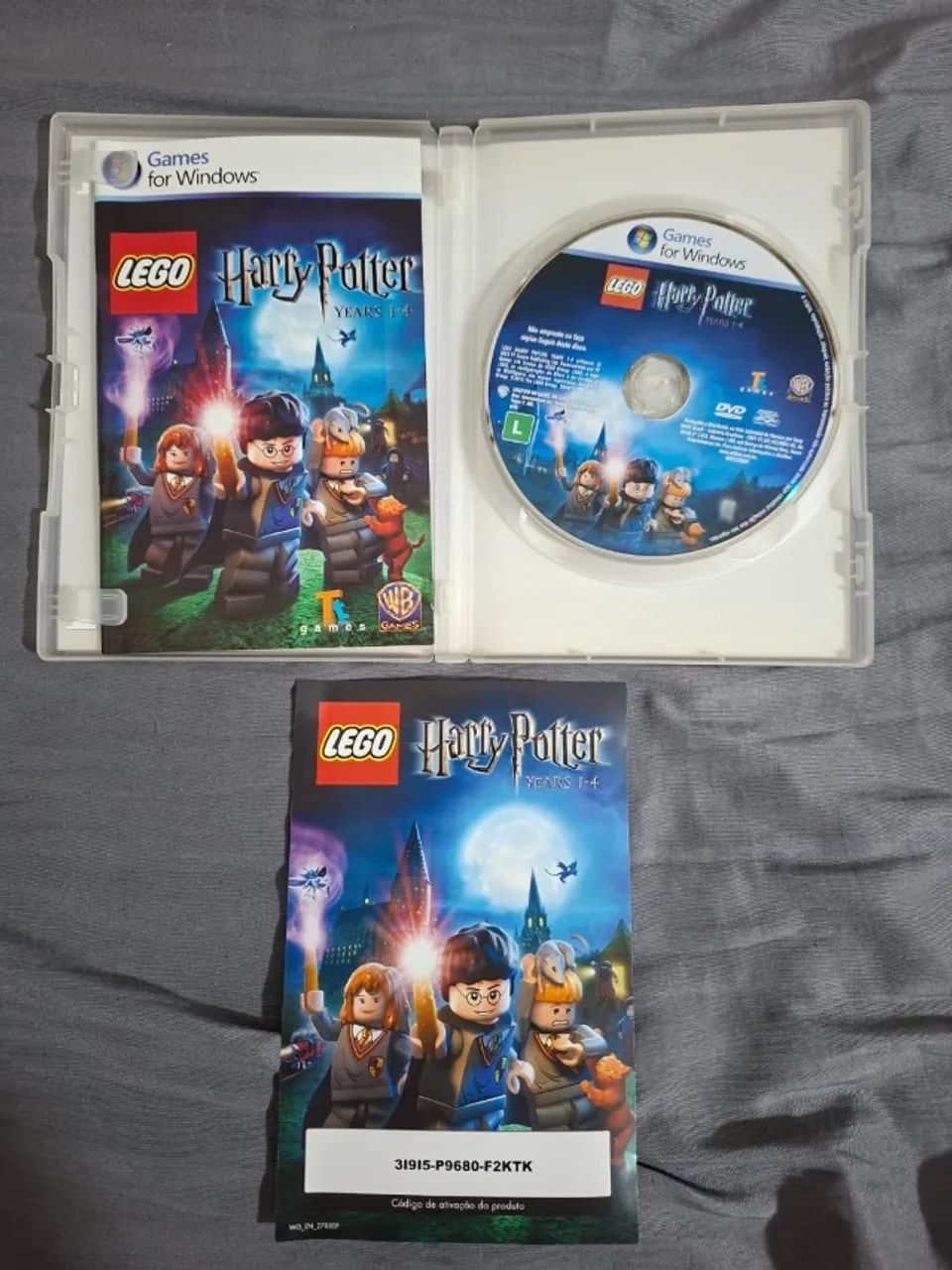 LEGO Harry Potter Years 1-4 PC DVD Original - Completo com Manual