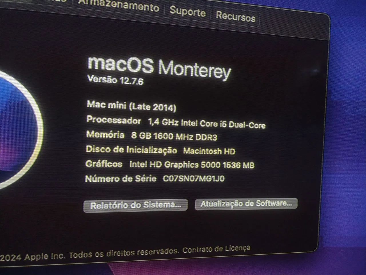Computador Apple Mac mini (late 2014) i5 8gb hd500 - Computadores