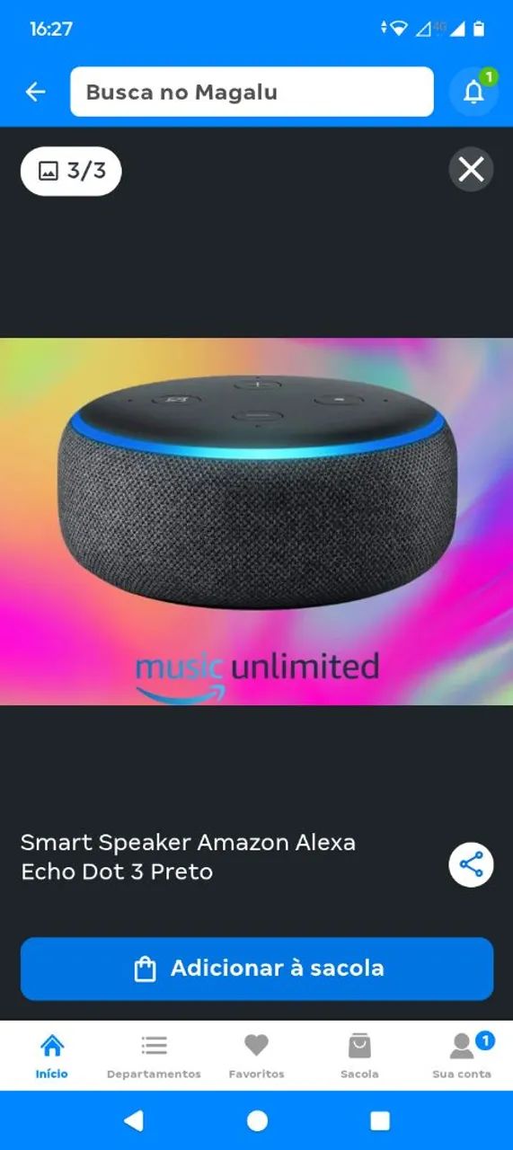 Alexa echo Dot geração 3