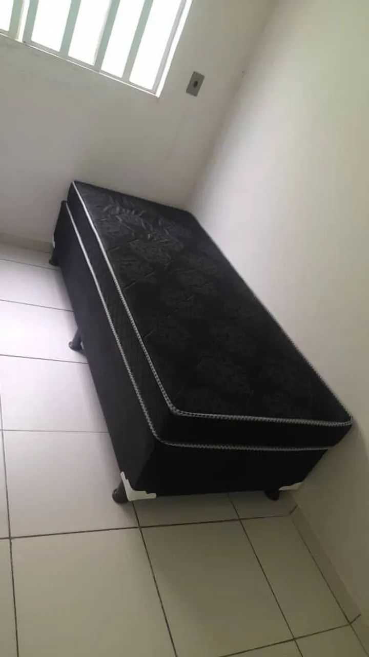 Cama solteiro com colchão novo hoje preço de crédito  - Foto 2